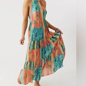 O'Neill Multicolor Patchwork Maxi Dress